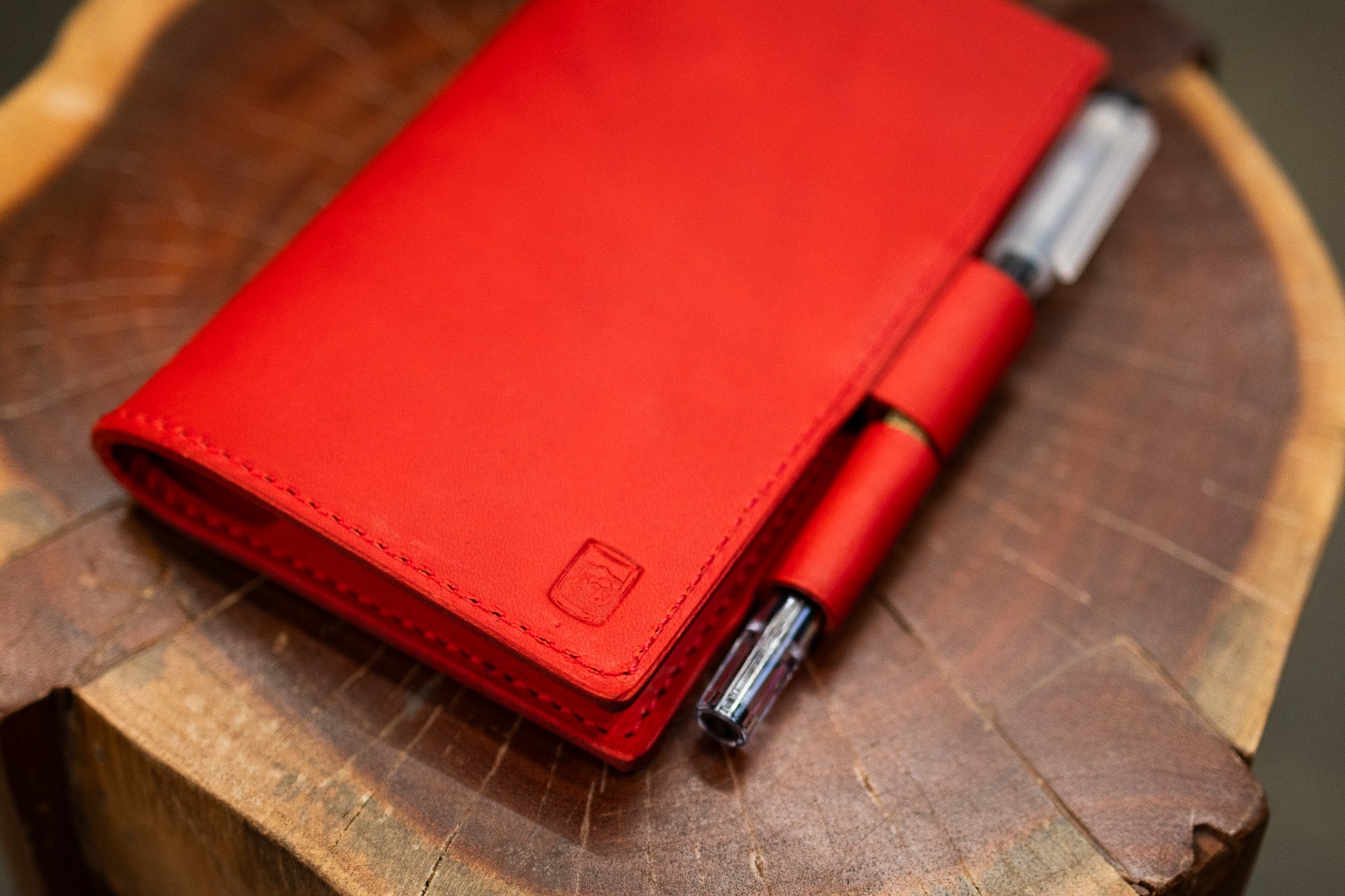 LEUCHTTURM1917 A6 Pocket Leather Notebook Cover Set - Red Minerva (Limited Edition)