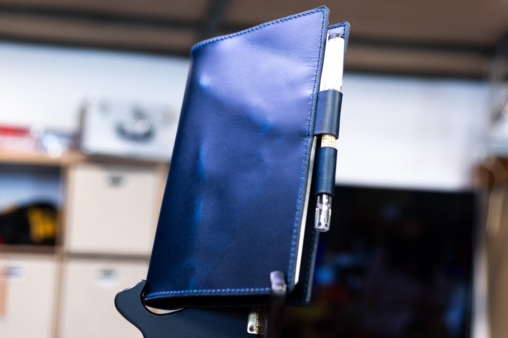 LEUCHTTURM1917 A6 Pocket Leather Notebook Cover Set - Navy Blue Balmoral