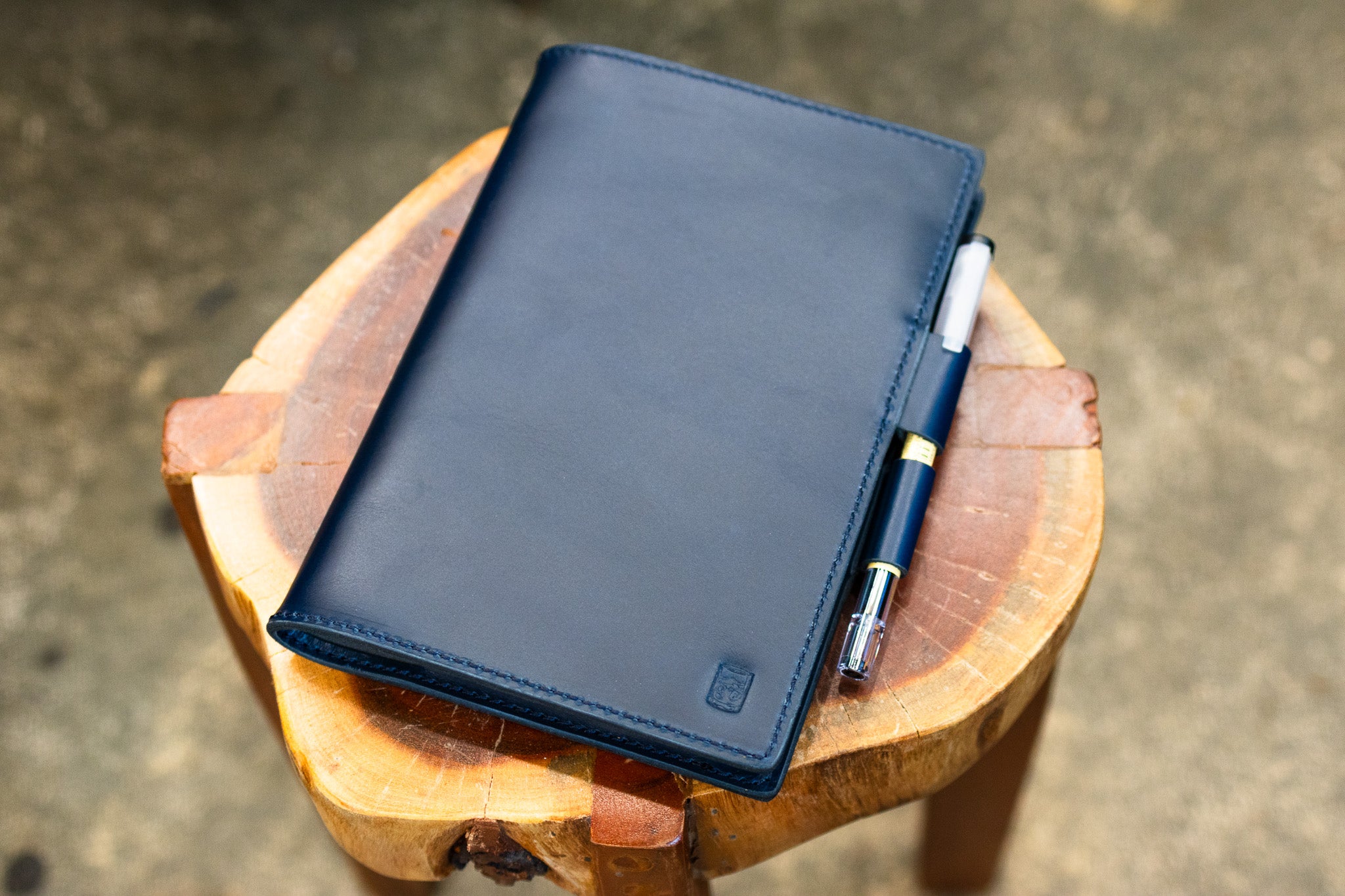 LEUCHTTURM1917 A5 Leather Notebook Cover Set - Navy Blue Balmoral