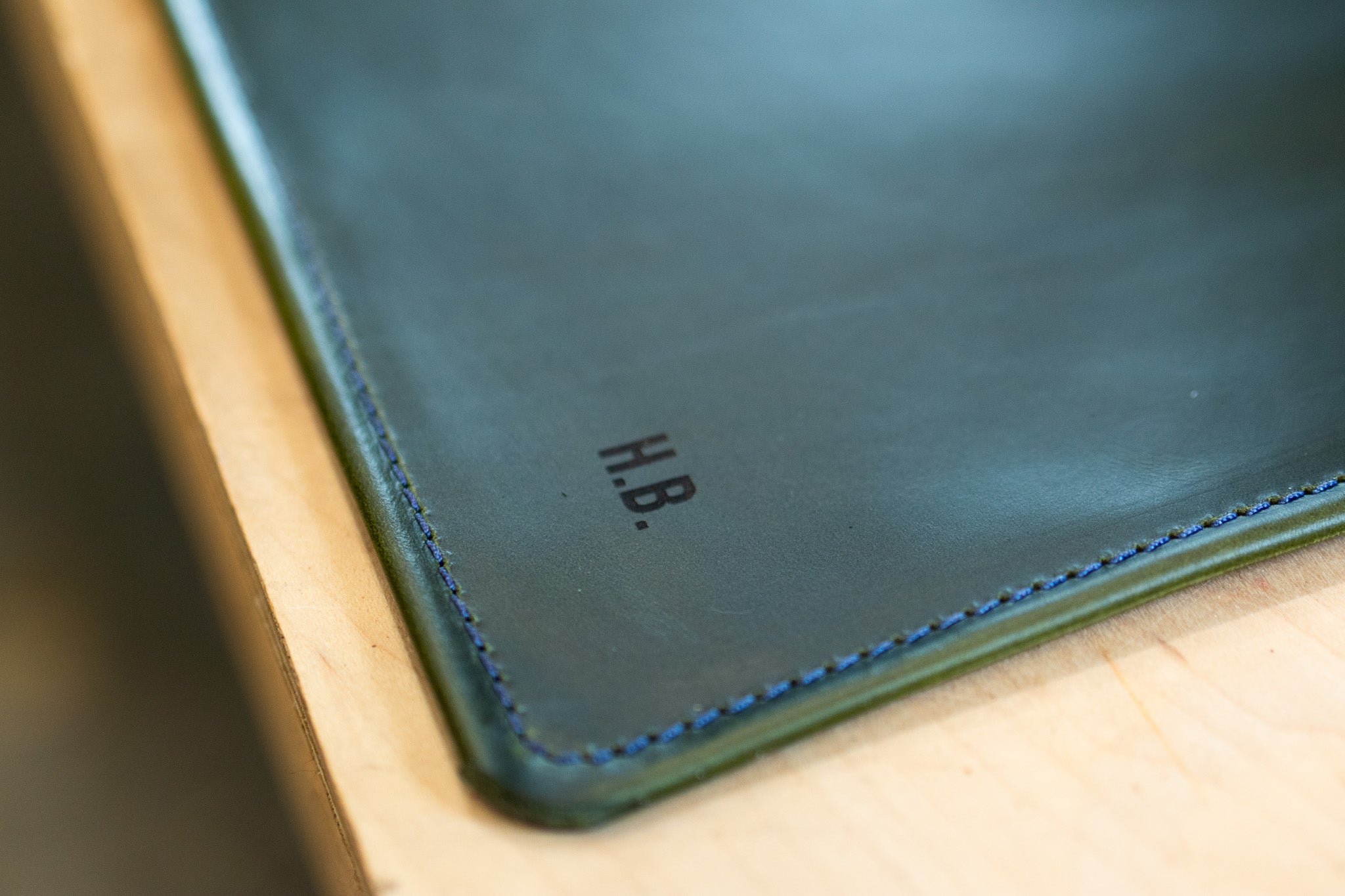 Leather Desk Mat - Evergreen