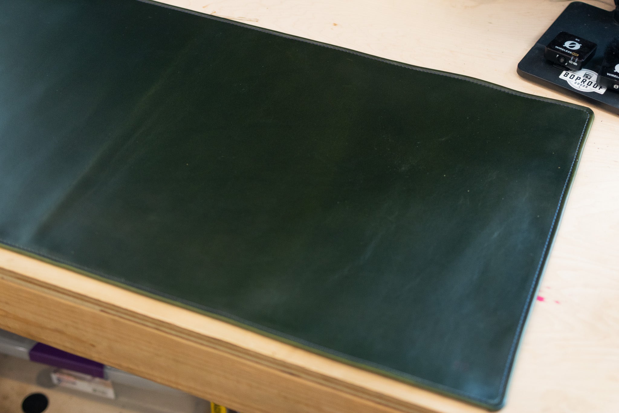 Leather Desk Mat - Evergreen