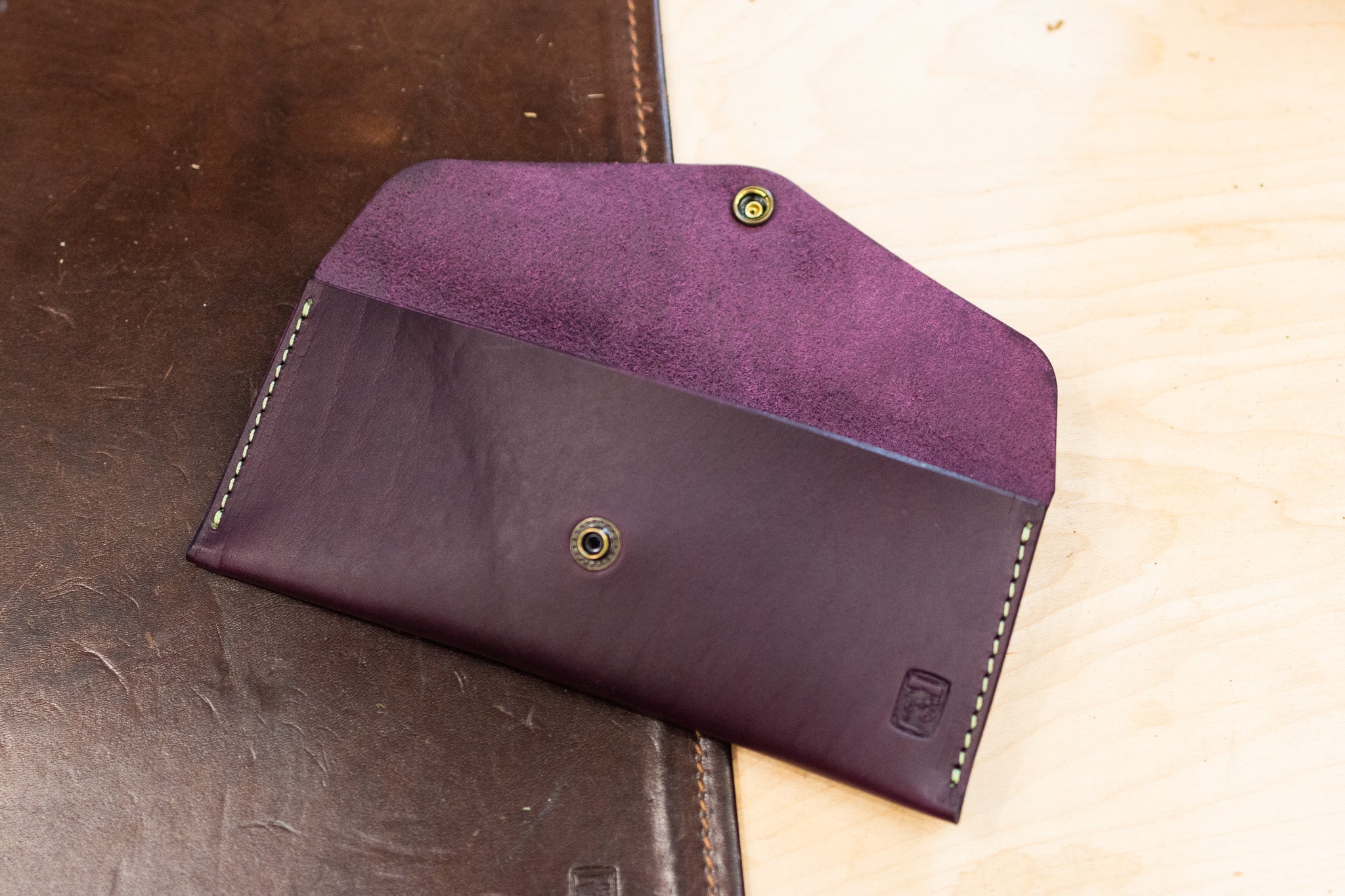Leather Money Envelope - Violet Minerva (LIMITED EDITION)