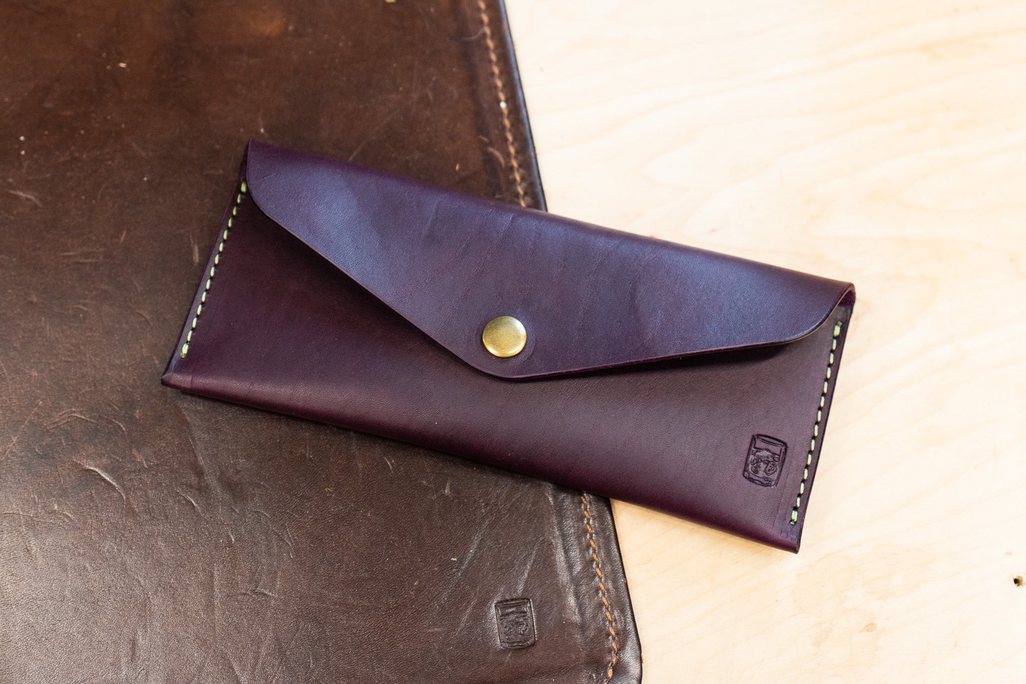 Leather Money Envelope - Violet Minerva (LIMITED EDITION)