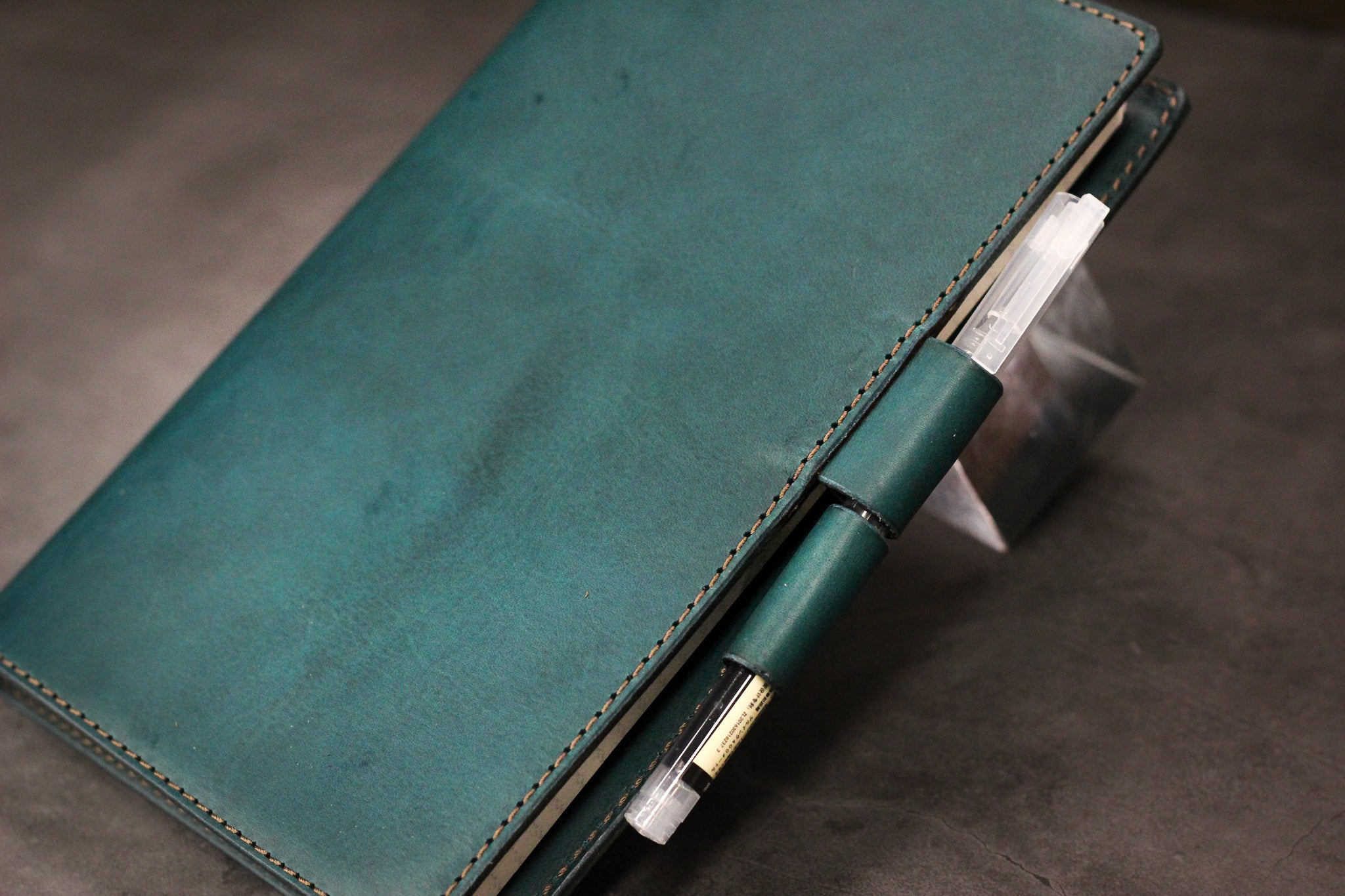 LEUCHTTURM1917 A6 Pocket Leather Notebook Cover Set - Turquoise Minerva
