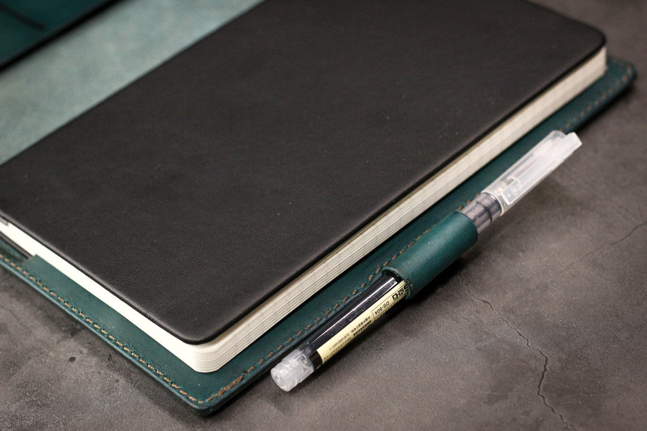 LEUCHTTURM1917 A5 Leather Notebook Cover Set - Turquoise Minerva