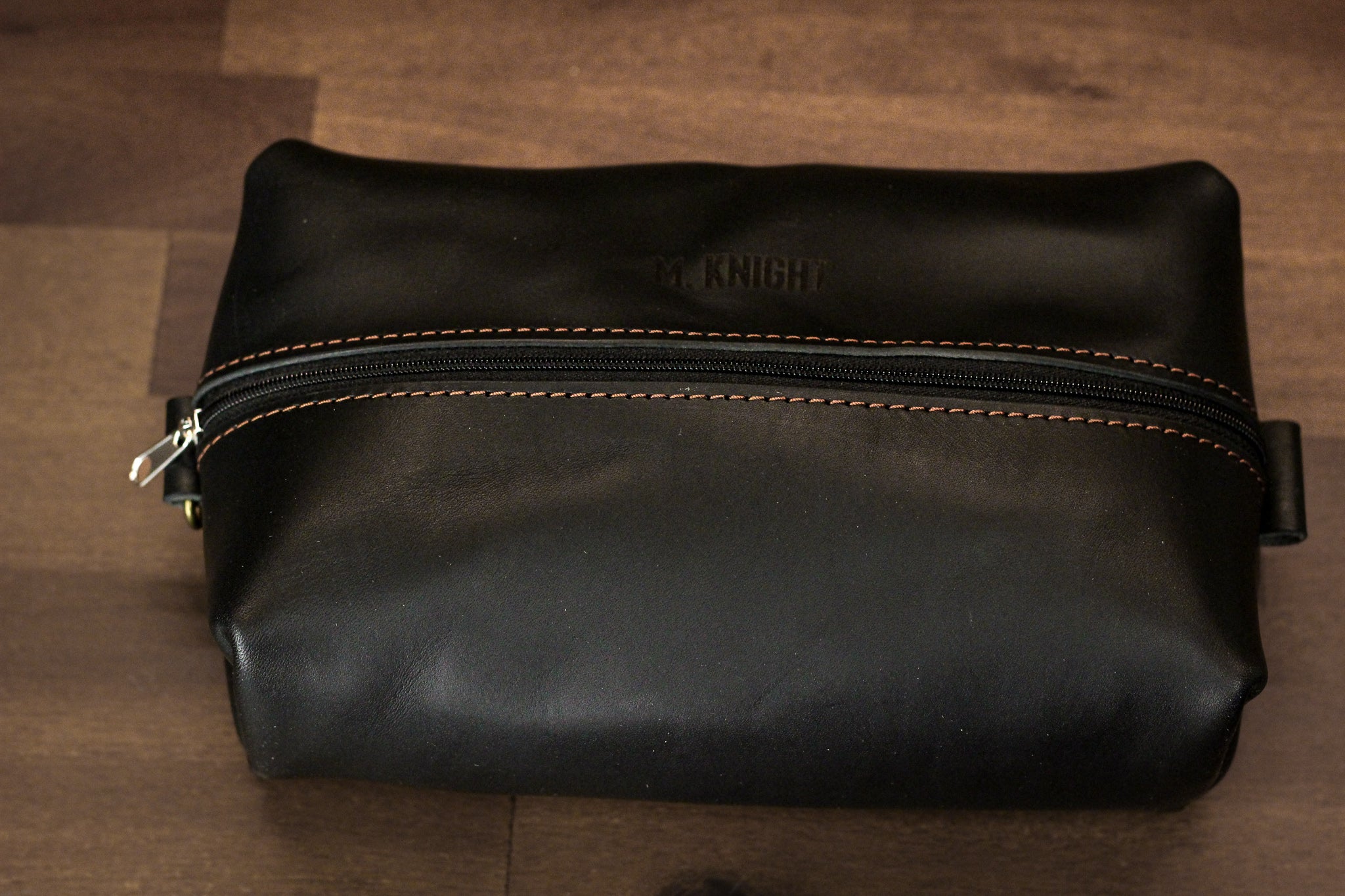 Leather Dopp Kit - Black Balmoral
