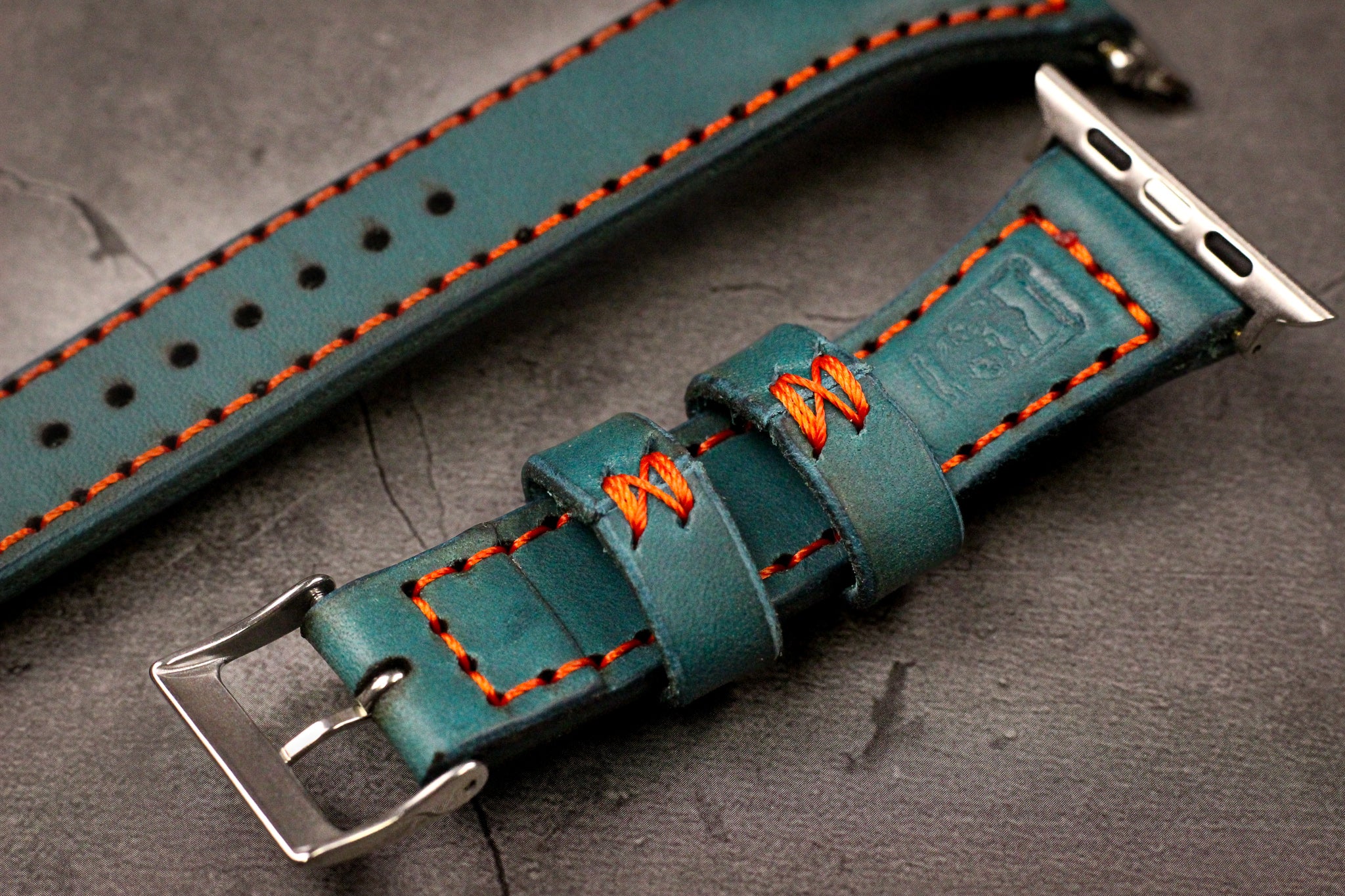 Classic Leather Apple Watch Band - Turquoise Minerva