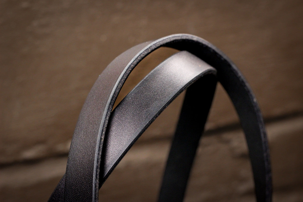 Single Panel Leather Tote Bag - Turquoise Minerva