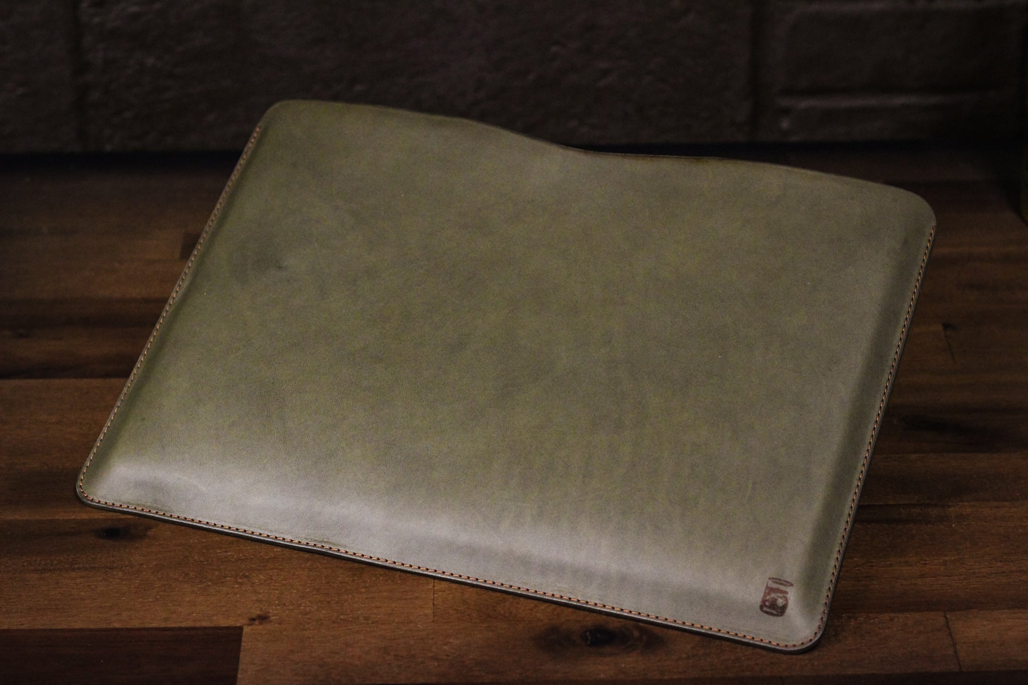 Leather MacBook Sleeve - Grey Minerva